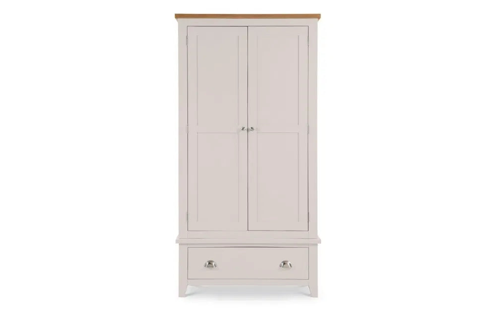 Chelsea Grey Oak Wood Double Wardrobe
